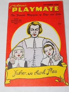 Children's PLAYMATE Magazine November 1958 very good plus - Picture 1 of 9