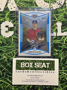 2008 Bowman Chrome Adrian Alaniz AUTO AUTOGRAPH RC #BCP265 NATIONALS