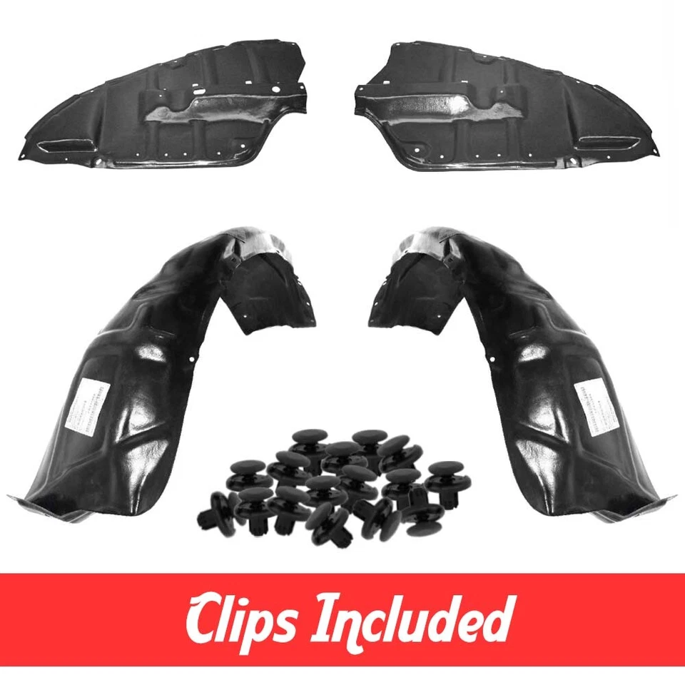New Front Fender Liner & Undercover Set W/ Clips For 2004-2008 Toyota Solara - Image 1 of 4