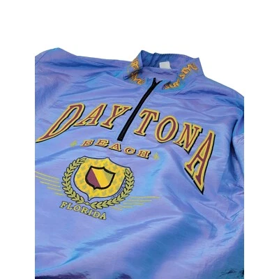 Vintage Daytona Beach Florida Surf Style 1/2 Zip Pullover Jacket One SIze Fit Mo - Image 1 of 4