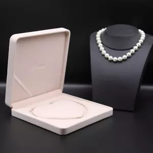 20x Grande Collana Custodia Gioielli San Valentino Festa della Mamma Perla Regalo Scatola Velluto - Foto 1 di 9