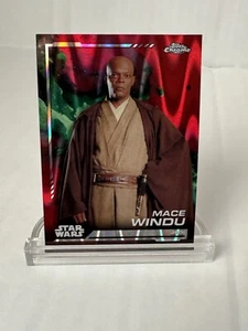2024 Topps Chrome Star Wars - MACE WINDU - Red Blaster RayWave Refractor #138 - Picture 1 of 2