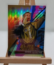 Edwin Van Der Sar Gold Refractor /50 Topps Finest UEFA 2021-22 Extended...