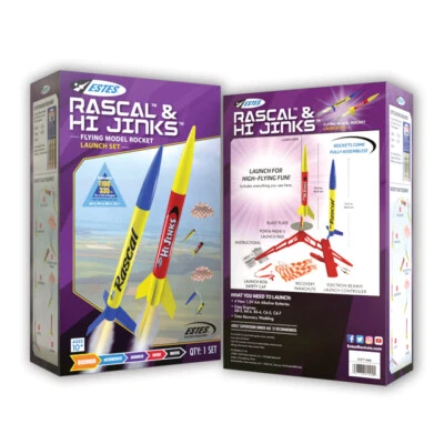 ESTES RASCAL/HIJINKS 2 ROCKET KIT w/ LAUNCH SETUP skill beginner EST1499 NEW - Image 1 of 3