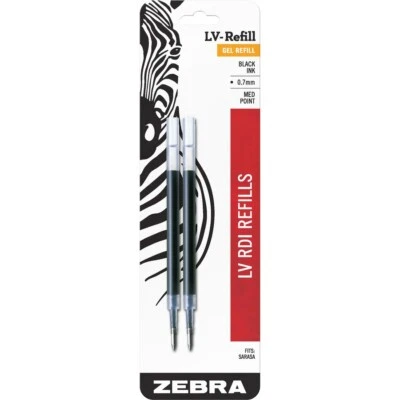 Zebra LV-Refill Med Point 2/Pk Tinta Negra Sarasa Gel Jimnie Gel RT Airfit Kendo Foto 1 de 2