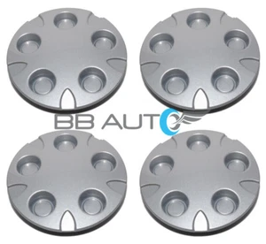NEW 1999-2004 CHEVROLET S10 BLAZER XTREME WHEEL HUB CENTER CAPS SET SILVER - Picture 1 of 5