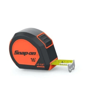 Snap On tools Orange SAE Tape Measure back magnet TPM16 Fractions Auto Brake NEW - Image 1 of 4