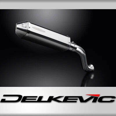 KTM 690 Duke 2013-18 Delkevic Slip On 13" Tri-Oval Stainless Exhaust Muffler Kit - Image 1 of 4