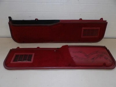 Par de paneles de puerta inferiores bolsillos diestros rojos 1987-1991 Ford F150 250 Bronco Foto 1 de 4