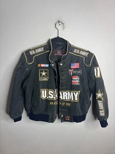 Jeff Hamilton Racing Jacket U.S. Army Nascar Jacket Boys Size L 4877 - Picture 1 of 8