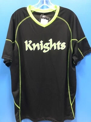 Новый высоты пять 100% полиэстер взрослых рыцарь футбол рубашка цвет черный зеленый размер L  - Изображение 1 из 4