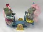 Tyco Itsy Bitsy Bears Teeter Totter Blue Wind up  Non working Complete playset