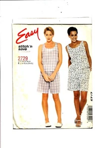 McCall's 2729 Sewing Pattern Misses Women's TOP PULL-ON SHORTS Size 16-22 UC FF - Picture 1 of 2