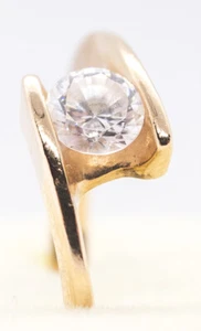 Schöner russischer Goldring, Rotgold 585, Zirkonia, Größe 59 - Bild 1 von 5