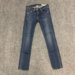 Rag & Bone Jeans Womens 27 Blue Capri Mid Rise Stretch Denim USA Made - Picture 1 of 9
