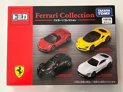 TAKARA TOMY FERRARI COLLECTION Spider-Roma-Stradale-Aperta 4-CAR SET SEALED BOX - Image 1 of 4