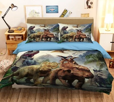 Fundas de almohada para cama de dinosaurio enano 3D ZHUB470 funda nórdica edredón Queen King Zoe Foto 1 de 4