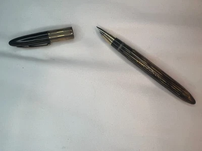 Pluma Estilográfica Sheaffer Lifetime Triumph Marrón Rayada Años 40 De Colección 14K Nueva en Caja EE. UU. Foto 1 de 4