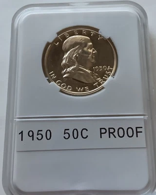 1950 Franklin Silver Half Dollar Choice Proof - Image 1 of 4