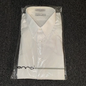 Vintage 80er Enro Hemd weiß klassisch Popeline 16,5-34 Tall große Einzelnaht  - Bild 1 von 4