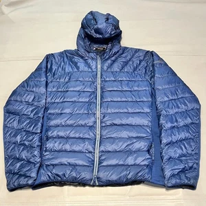 Westcomb Men Puffer Blue Bubble Jacket Light Hood Zip Goose Down Coat-M-3199 - Picture 1 of 9