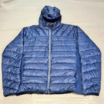 Westcomb Men Puffer Blue Bubble Jacket Light Hood Zip Goose Down Coat-M-3199 - Image 1 of 4