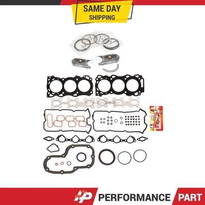 Full Gasket Set Bearings Rings Fit 05-09 Nissan Xterra Frontier Equator VQ40DE - Image 1 of 4