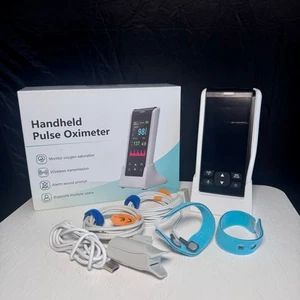 Pulse Oximeter Handheld SpO2 PR Heart Rate Blood Oxygen Monitor Adults + Infants - Picture 1 of 8