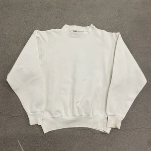 Vintage 80s Carhartt Rugged Outdoor Wear Crewneck Sweatshirt Mens Large White - Bild 1 von 6