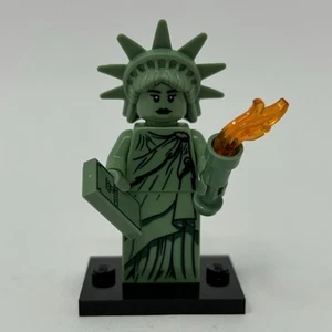 Lego Lady Liberty Minifigure Statue Collectible Series 6 CMF Complete w/ *Tile* - Picture 1 of 4