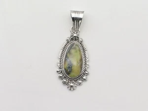 Navajo Handmade Pendant Sterling Silver & Palomino Variscite - Picture 1 of 7