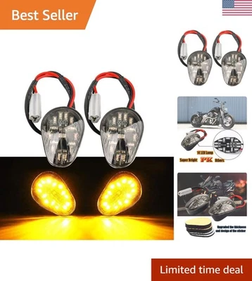 Waterproof Amber LED Turn Signal Indicator for Yamaha YZF R1, R3, R6 Models Foto 1 de 4