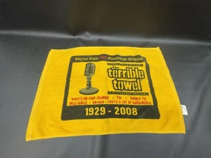Steeler Myron Cope Microfono Ufficiale 1929-2008 McArthur Terribile Asciugamano - Foto 1 di 6