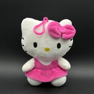 Sanrio Hello Kitty Hanging Plush Pink Bow And Dress Zipper Pouch 7 Inch - Picture 1 of 14