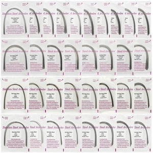 100 Pcs Dental Orthodontic Arch Wire Stainless Steel Archwire Round Rectangular - Picture 1 of 82