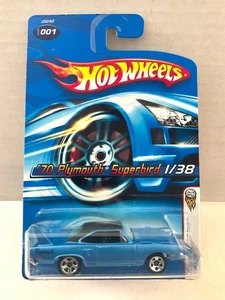 Hot Wheels 70 PLYMOUTH SUPERBIRD - 2006 First Editions #001 - BLAU, 5-Speichen - Bild 1 von 3