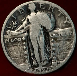 1929 Philadelphia Mint Silver Standing Liberty Quarter - Picture 1 of 2