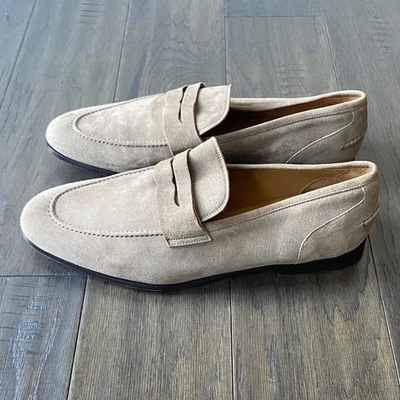 Mocasines de gamuza Gordon Rush para hombre talla 11,5 suelas de cuero tostado Foto 1 de 4