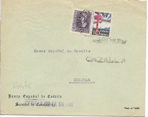 Hunt to Cordoba letter stamped by Isabel, Pro tuberculosos and Locales on the... - Picture 1 of 2