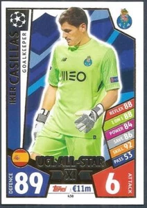 TOPPS CHAMPIONS LEAGUE 2017-18- #430-FC PORTO-UCL ALL-STAR XI-IKER CASILLAS - Picture 1 of 1