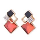 Earrings Gift Ear Stud Rhinestone Dangle Jewellery Women Crystal Fashion Square