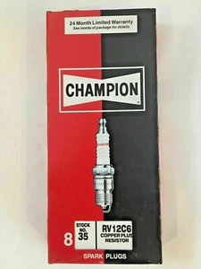 Bougie d'allumage Champion #35 RV12C6 (Pack de 8 prises) - Photo 1/1