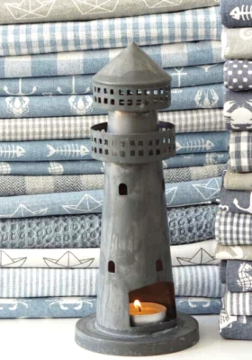 PORTA CANDELA TEALIGHT FARO IN METALLO ZINCATO - Immagine 1 di 2