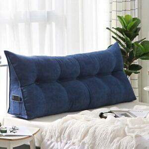 Triangle Cushion Backrest Waist Bed Bag Lumbar Pillow Pad Long Sleeping Pillows