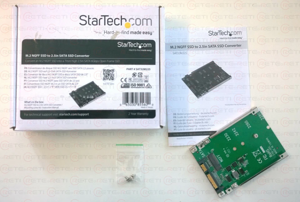 STARTECH SAT32M225 M.2 SSD to 2.5in SATA Adapter Converter - Image 1 of 1