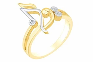 0.04ct I-J I2-I3 Natural Diamond 14K Yellow Gold Ring - Picture 1 of 4