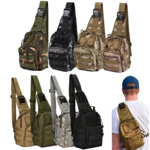 Men Backpack Tactical Sling Chest Pack Shoulder Bag Outdoor Hiking Travel - Picture 1 of 11