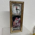 Vintage 1994 Coca-Cola Wall Clock In Wood/Plastic Case Made In Usa