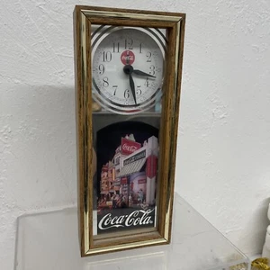 Vintage 1994 Coca-Cola Wall Clock In Wood/Plastic Case Made In USA - Picture 1 of 4