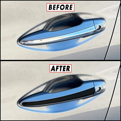 Chrome Delete Blackout Overlay for 2014+ Infiniti Q50 Q50S Door Handle Trim - Image 1 of 4